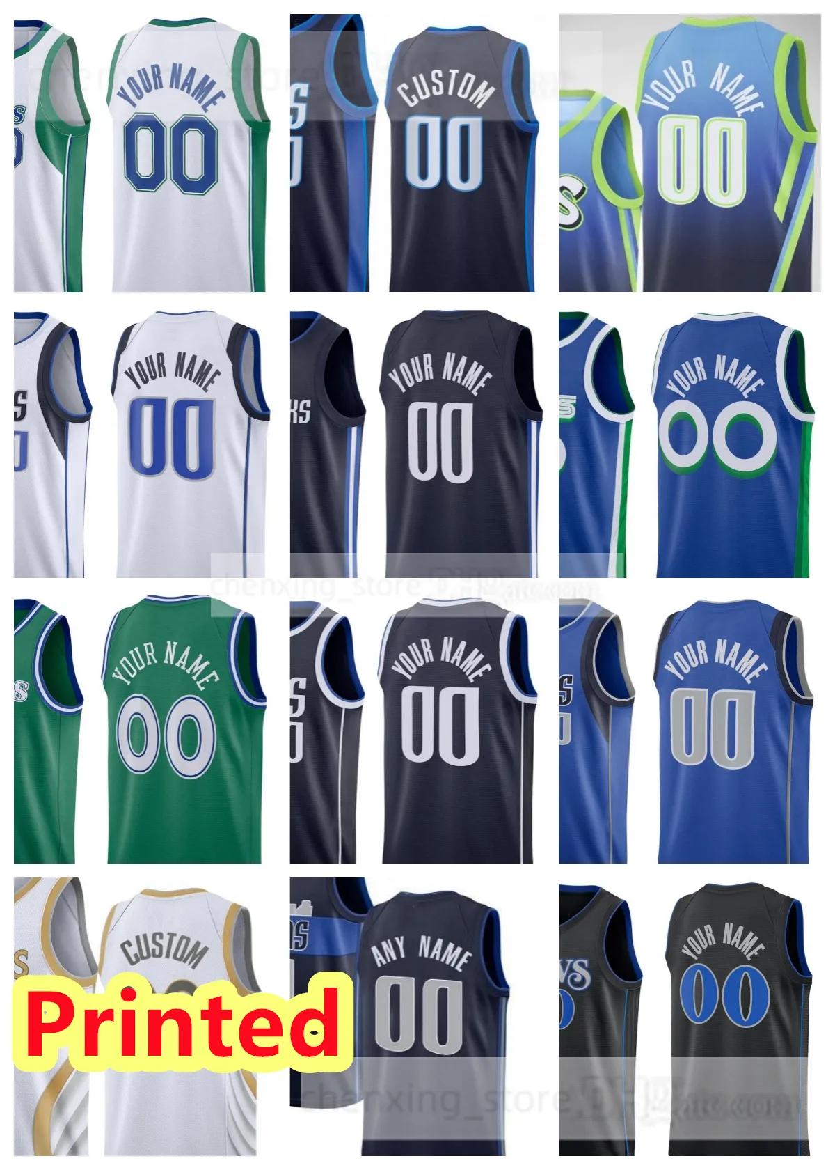 Printed Basketball Jersey Kyrie Jason 5 Kidd Luka Dirk 41 Nowitzki Jason 2 Kidd Steve 13 Nash Jason 31 Terry Vince 25 Carter 11 Irving 77 Doncic Tim 10 Hardaway