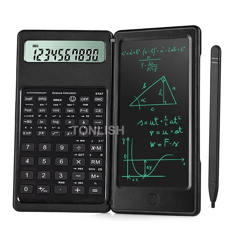 Rekenmachines tonlish wetenschappelijke calculator met schrijven tablet 240 functie engineering financieel voor schoolstudenten kantoor