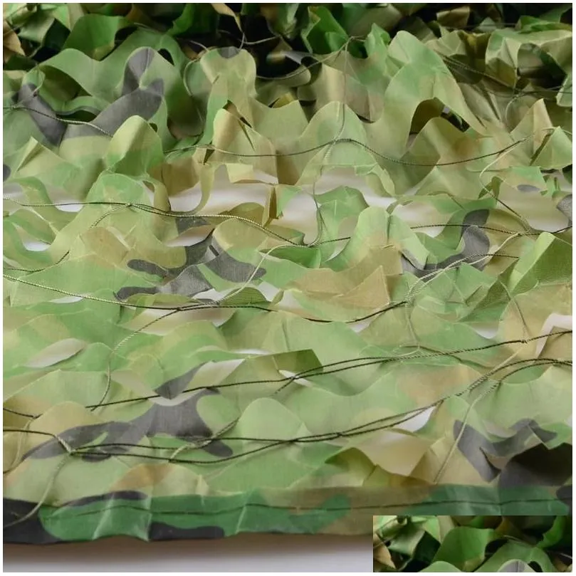 Tents And Shelters Hunting Camouflage Net Military Camo Nets Camouflaged Network Car Awning Garden Tent Tourist Shade Mesh Cam Sun She Dhdw2