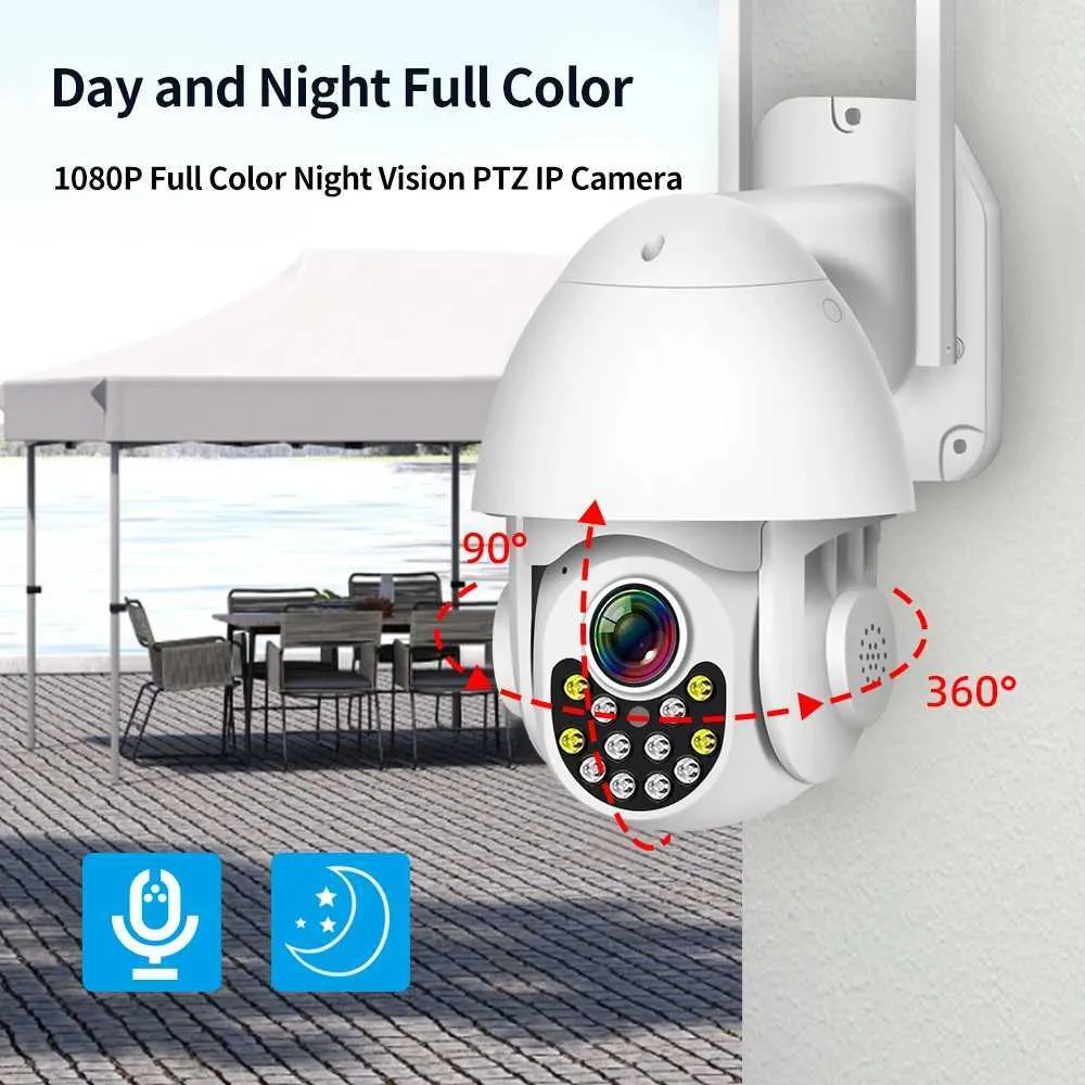 IP Cameras Tuya WiFi PTZ Camera Outdoor HD IP Camera 2MP Video Surveillance Security Camera Auto Tracking Audio Video Wireless 1080P CCTV 240414