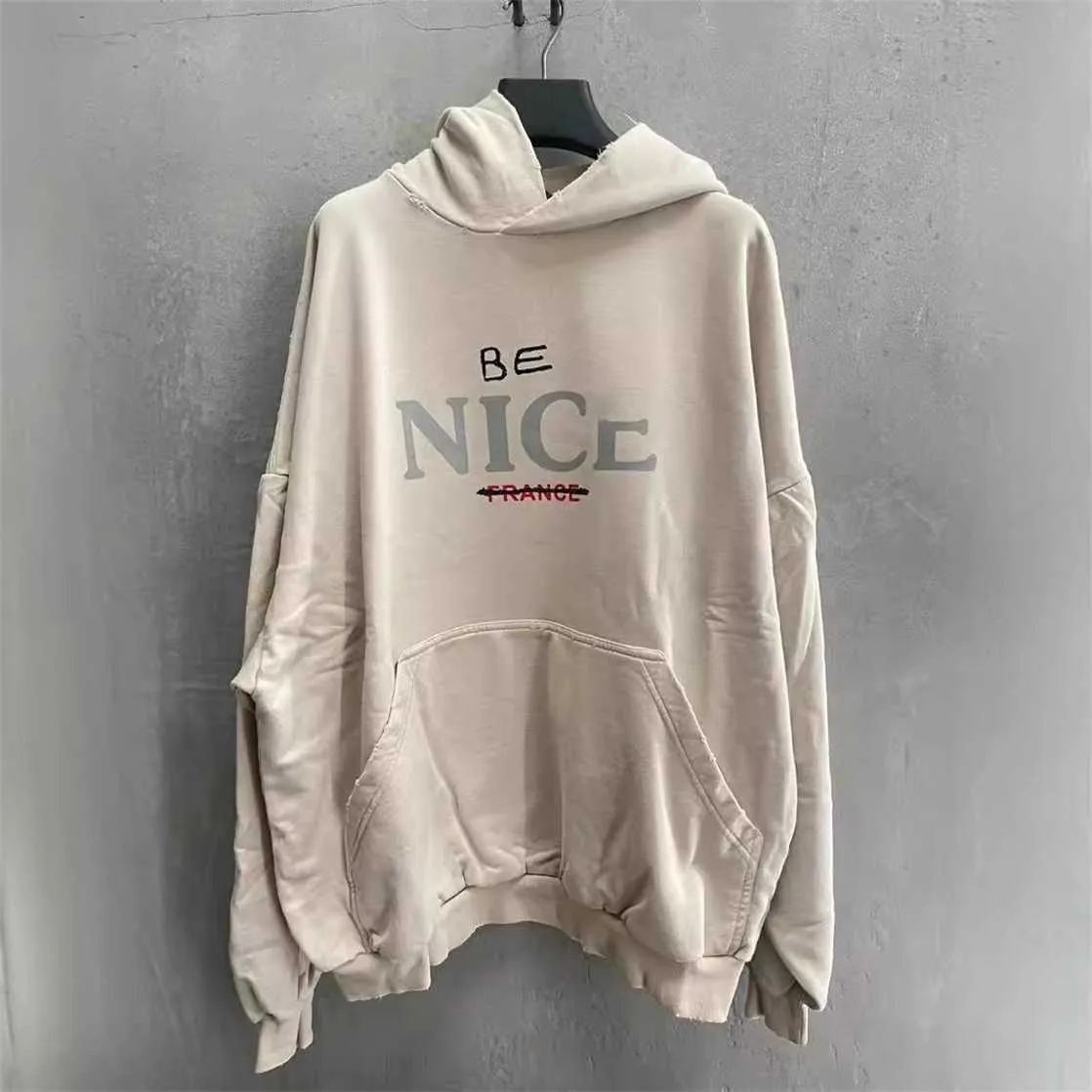 Hochwertige Designer -Kleidung Edition Paris Seien Sie schön bedrucktes Buchstaben Hoodie Herren Womens Sweater