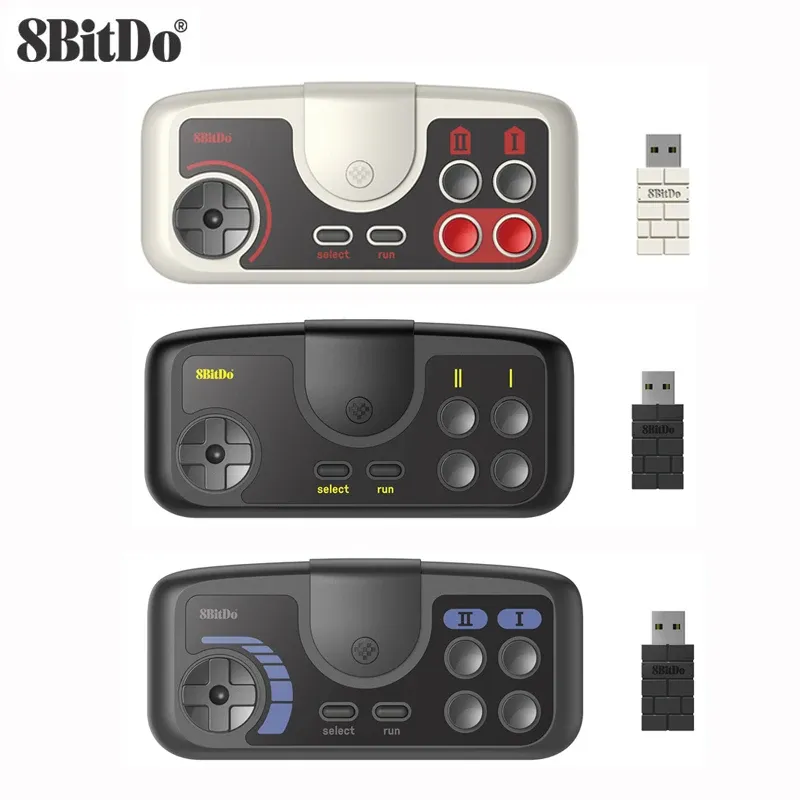 Gamepads 8bitdo PCE CORE 2.4G Gamepad sem fio para PC Mini PC Engine Coregrafx Mini TurboGrofx16 Mini para N Switch Controller