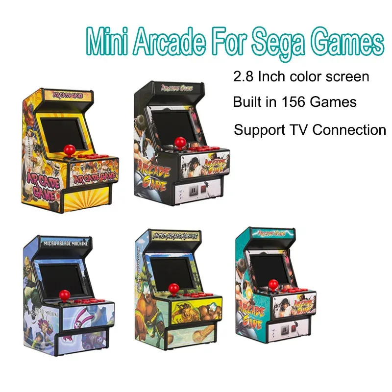 Giocatori console portatile console portatile mini arcade machine di giochi arcade con 156 videogiochi per Sega da 2,8 pollici Consolas de videojuegos