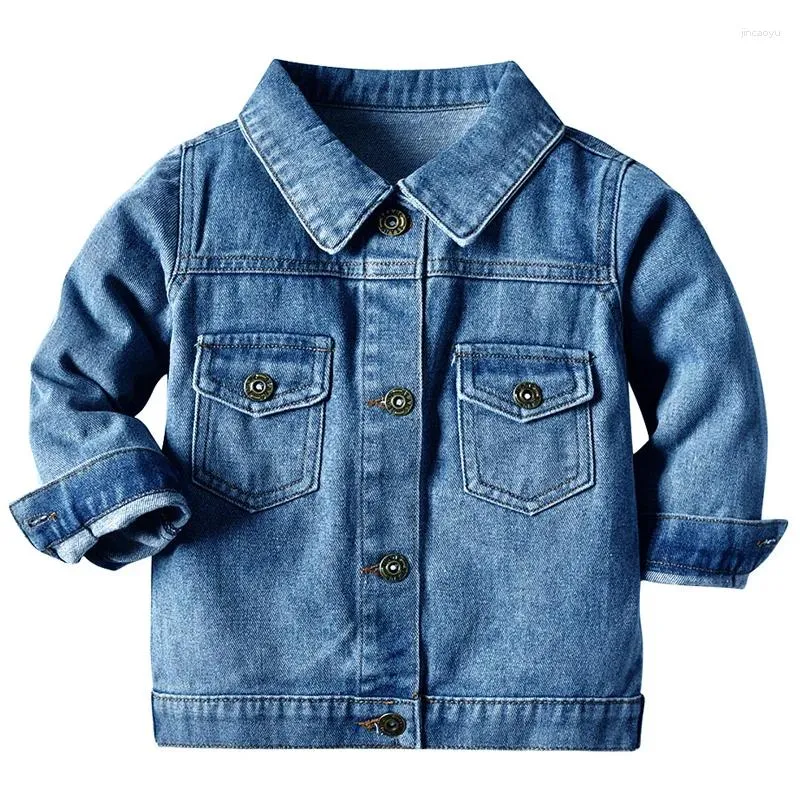 Jackets Kids Denim For Boys Girls Baby Coats 2024 Spring Autumn Casual Jacket Vintage Solid Outwear Children Clothing