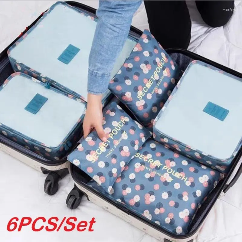 Borse da stoccaggio Set Women Borse Organizzatore valigie da viaggio per bagagli per 6 pezzi