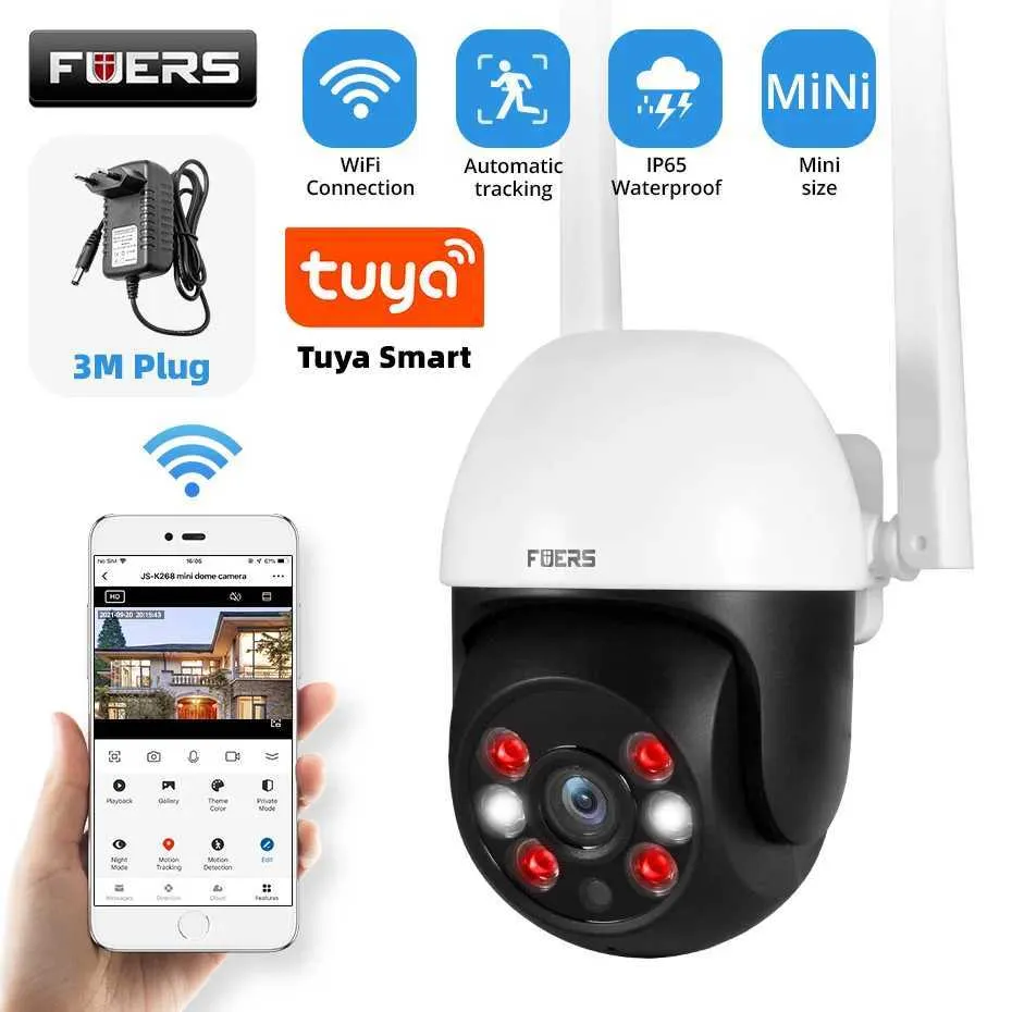 IP Cameras Fuers 3MP 5MP IP Camera Tuya Smart Outdoor Home Security Auto Tracking Human Detection Camera WiFi CCTV SURVEILLANCE CAME 240413
