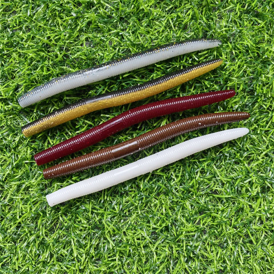 LOWIFAR 32 Pcs Senko Soft Plastic Worms - 4 Inch Wacky Rig Baits For Bass Fishing - View #8