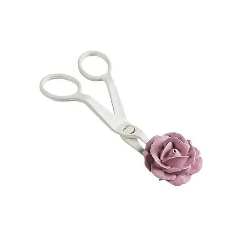 Blomma SCISSOR CAKE TRAY 5st Tulpanis Rose Munstycke Nail Decor Lifter Fondant Cream Transfer Baking Kök Kök Cupcake Stand