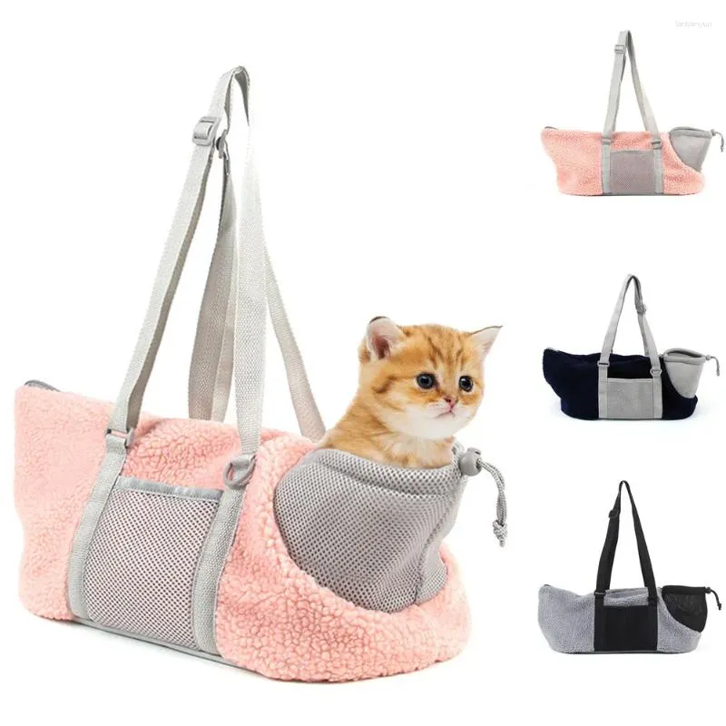 Porteurs de chats Pet Dog Sling Carrier Sac de voyage en mailles respirantes pour chiot petit