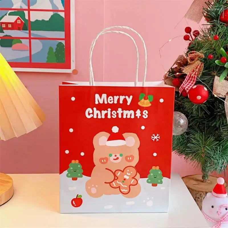 Presentförpackning födelsedagsväska söt kreativ kraftpapper underbart vackert hemprodukter jul ins bärbar godisförpackning