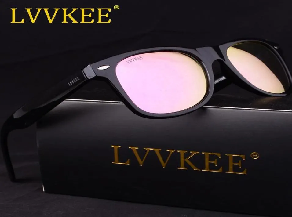 2020 NYA LVVKEE Märke Kvinnor Polariserade solglasögon Classic Rivet Travel Sun Glasögon för män Gafas de Sol med original Case3899991