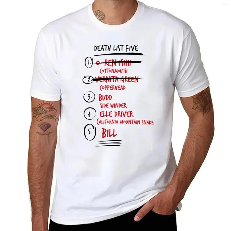 Men's Tank Tops Kill Bill -- The Brides Death List 5 T-Shirt Korean Fashion Hippie Clothes Graphic T Shirt Men Workout