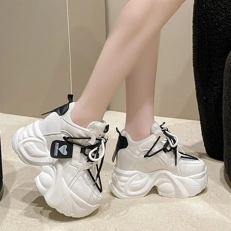 Chunky Platform Sneakers: New Women's Autumn Spring Lace-Up High Heel  Wedges Shop Now!