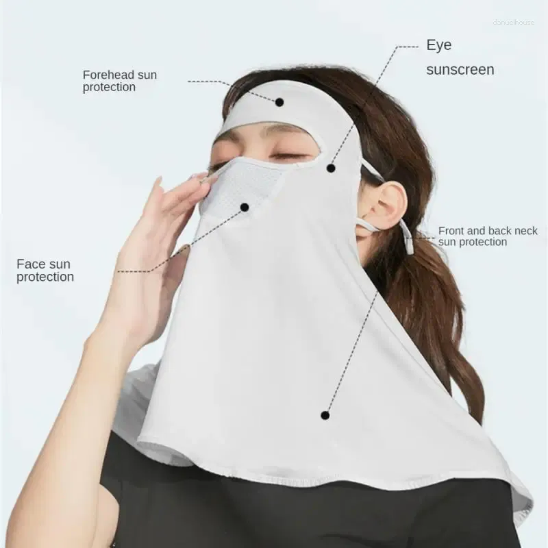 Bandanas Sun Mask шелк пешеходные шарфы Sports Entertainment Speration Защита для отдыха лето