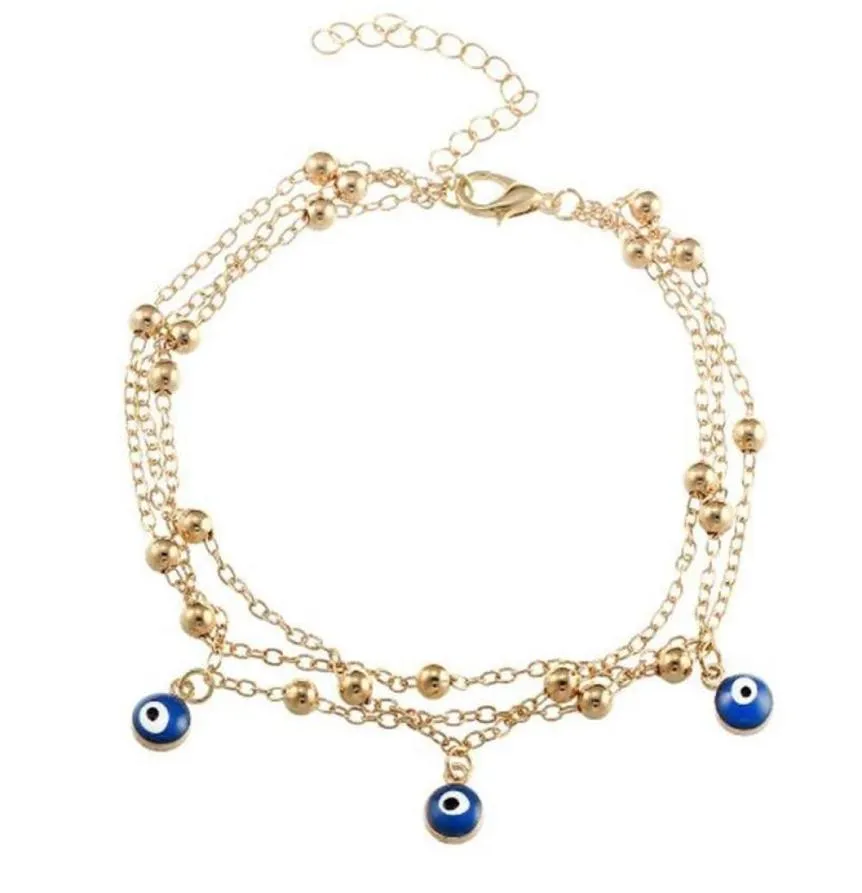Retro Vintage Turkey Evils Eyes Turquoise Perles Warp Charme multicouche Bracelets Chaines pour femmes Bijoux de mode de plage Acce2004113