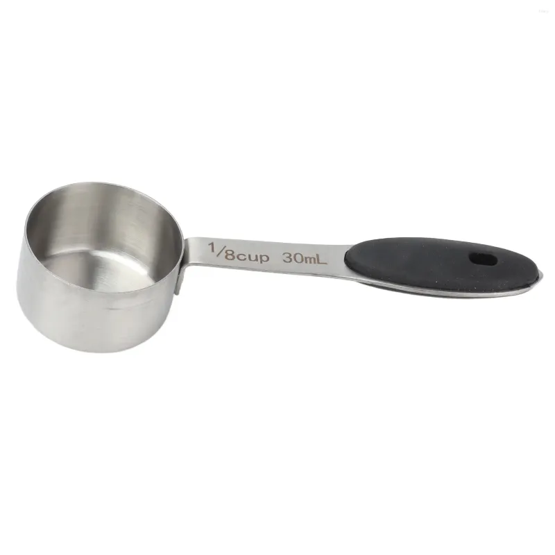 Coffee Scoops Scoop 1/8 Cup Stainless Steel Wide Application Measuring Convenient 30ml Round Design For Cafe Kitchen