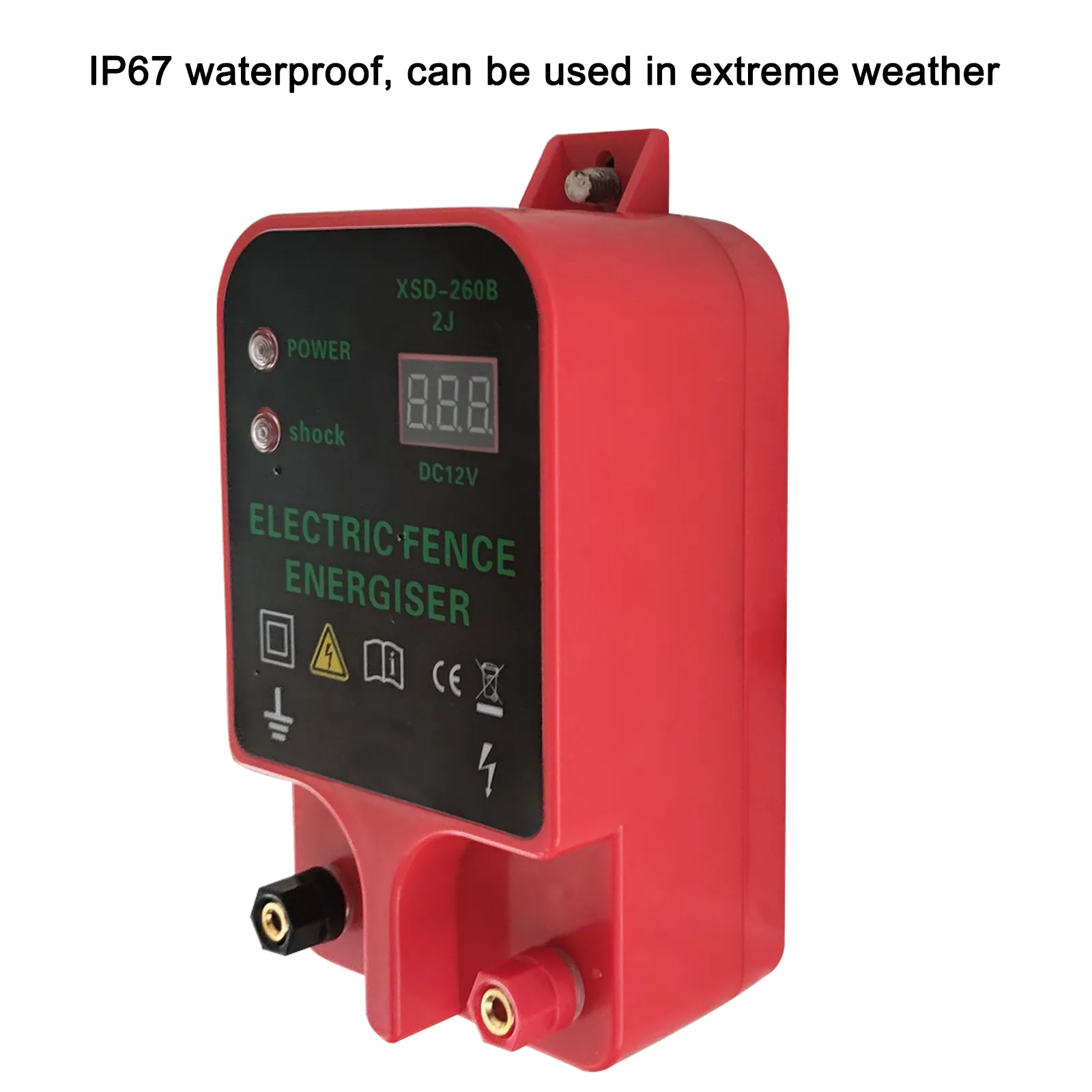 Energizador Para Cerca Eléctrica - 2J, Alcance 10 Km, Impermeable, Con Pantalla LED, Para Granjas Y Corrales