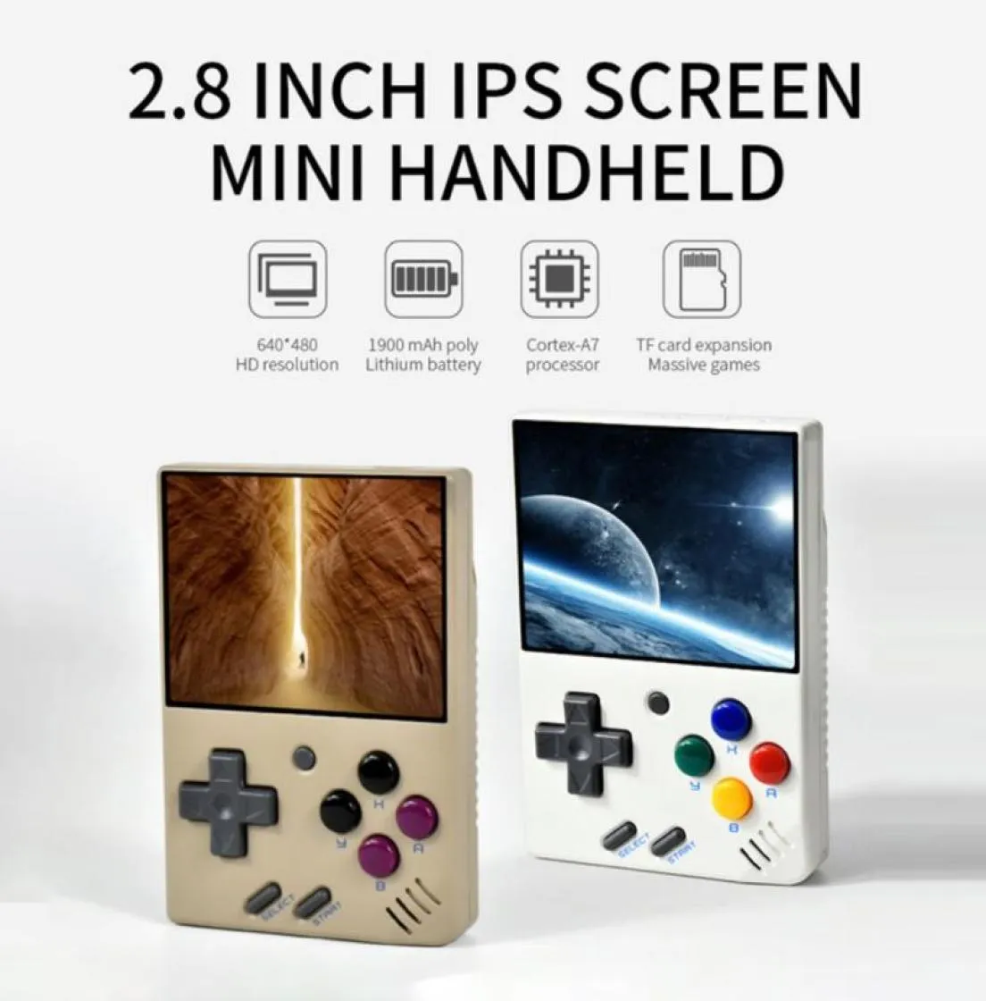 Taşınabilir Oyun Oyuncuları Miyoo Mini 28 inç IPS Retro Video Oyun Konsolu FC GBA Cep Makinesi Emülator7385318
