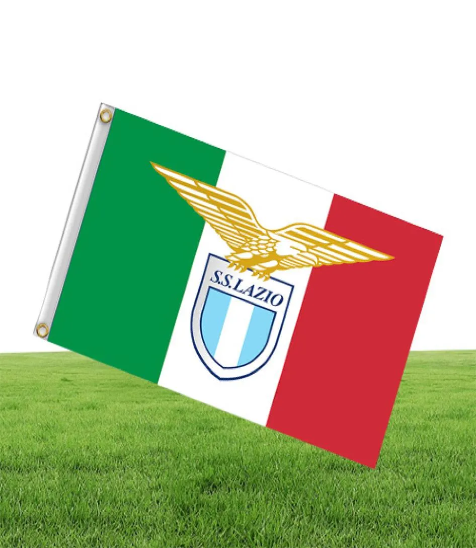Italien SS Lazio Spa 35ft 90cm150cm Polyester Serie A Flag Banner Decoration Flying Home Garden Flag Festive Gift5564836