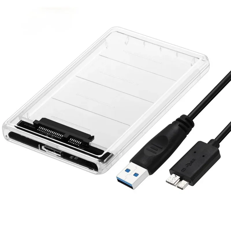 Usb3.0 Hard Disk Box SSD Mechanical Disk Transparent Mobile Hard Disk Box 2.5-inch SATA Solid State Hard Disk Box