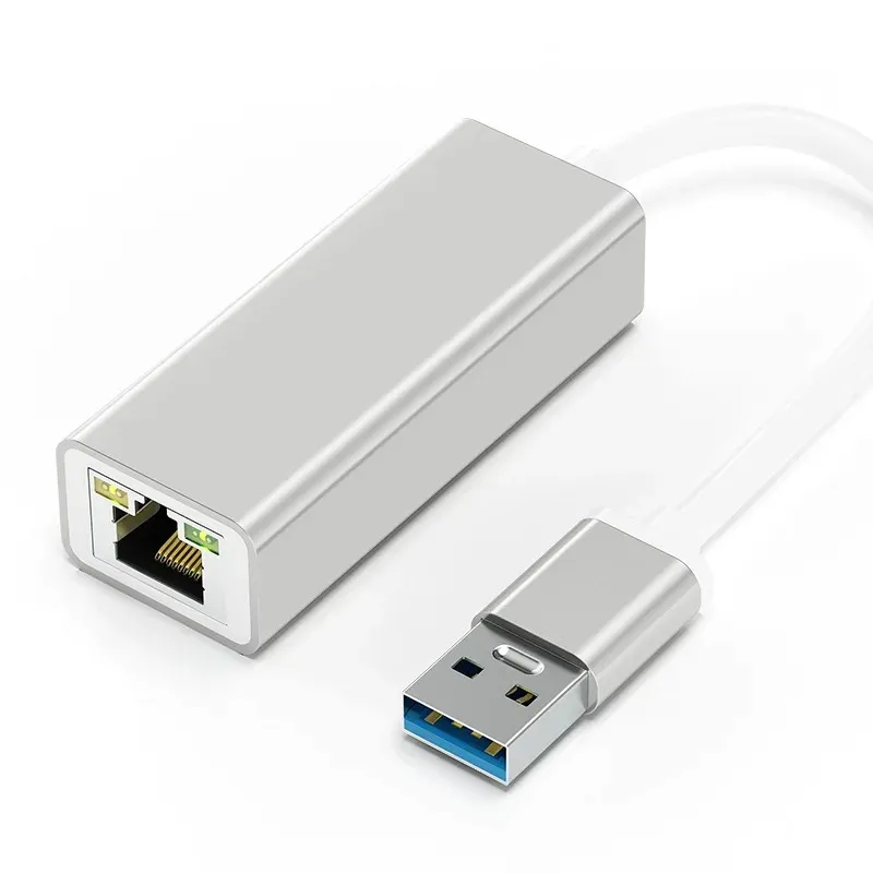 USB 3.0 Gigabit Ethernet Network Card RJ45 Adapter 10/100/1000 Mbps Ethernet Converter RTL8153 för bärbar dator PC WIN8 10