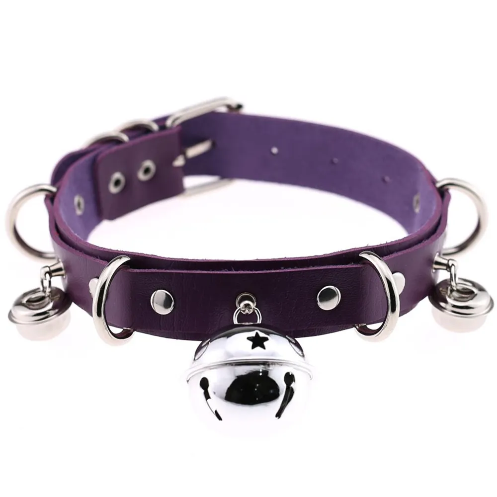 国内で当店のみ ILLUSORY - Modern Hunter Rivet PU Choker Gothic Punk PU Leather Spike Rivet Choker Necklace for Women