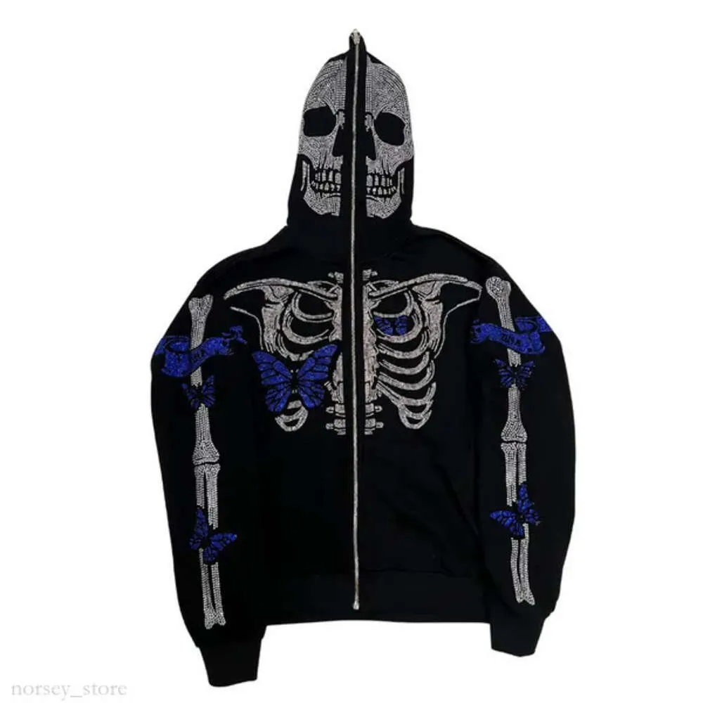 Goth Gothic Men's Sweatshirts Sweatshirts Y2k Full Zip Up Graphic Surdimension Sweet Punk Long Manche Male Veste mâle Male Streetwear 258