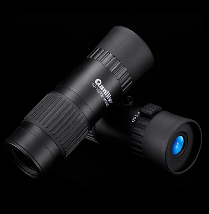 بيع 10100x alloptical pocket Zoom HD Telescope Monocular SP04 مناظير مع FMC Green Film للسفر T1910224608448