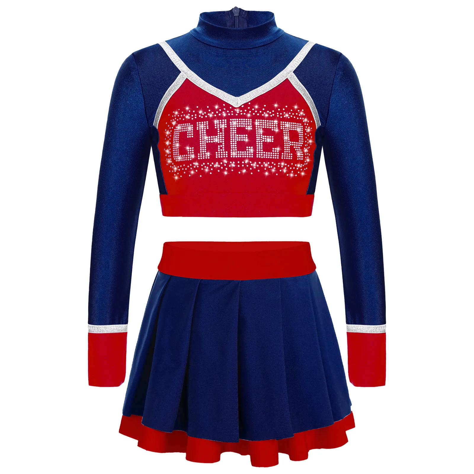 Skirt Cheerleader Costume Long Sleeve Buy Kids Girls Cheerleader