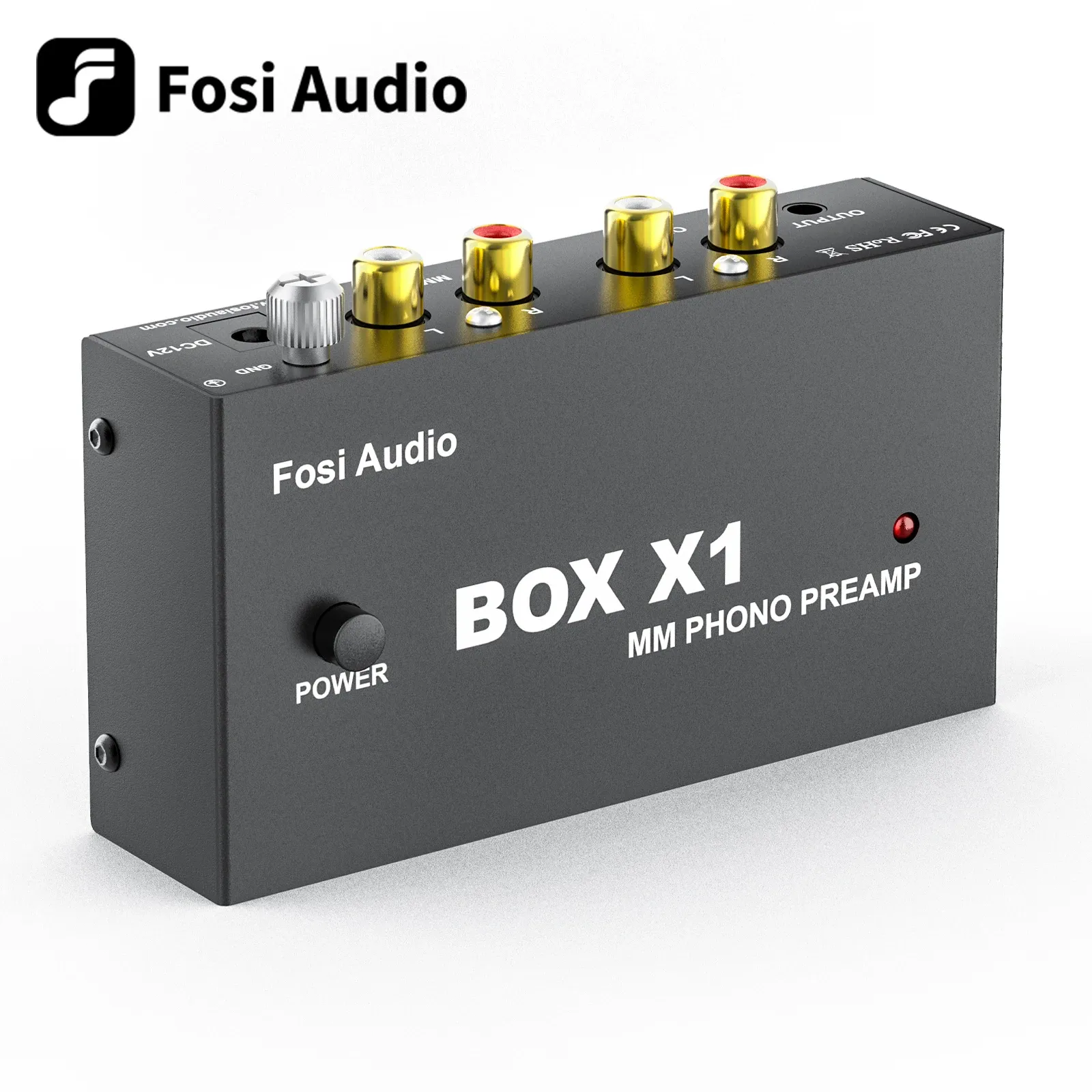 Amplificatore Fosi Audio Box X1 Phono Preamp per preamplificatore fonografo Tornabile Mini Audio Stereo Audio Hifi con amplificatore per cuffie