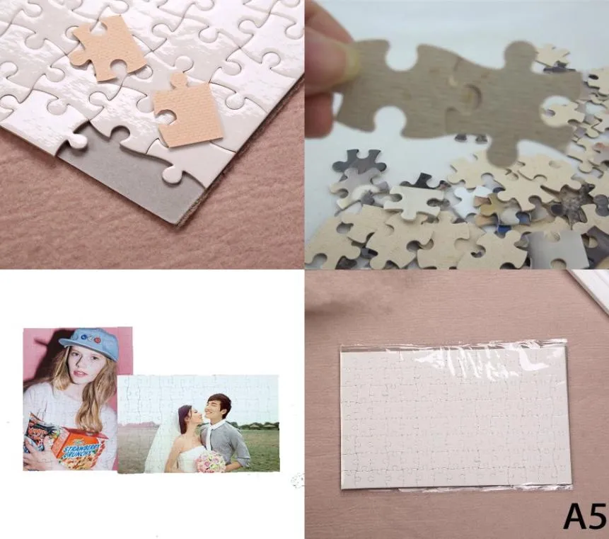 DIY SUBLIMATION BLANDE Jigsaw Heat Transfer Diy Blank Puzzle A4 Multistandard houten speelgoed voor kinderen Logo -aanpassing Paper 165310952