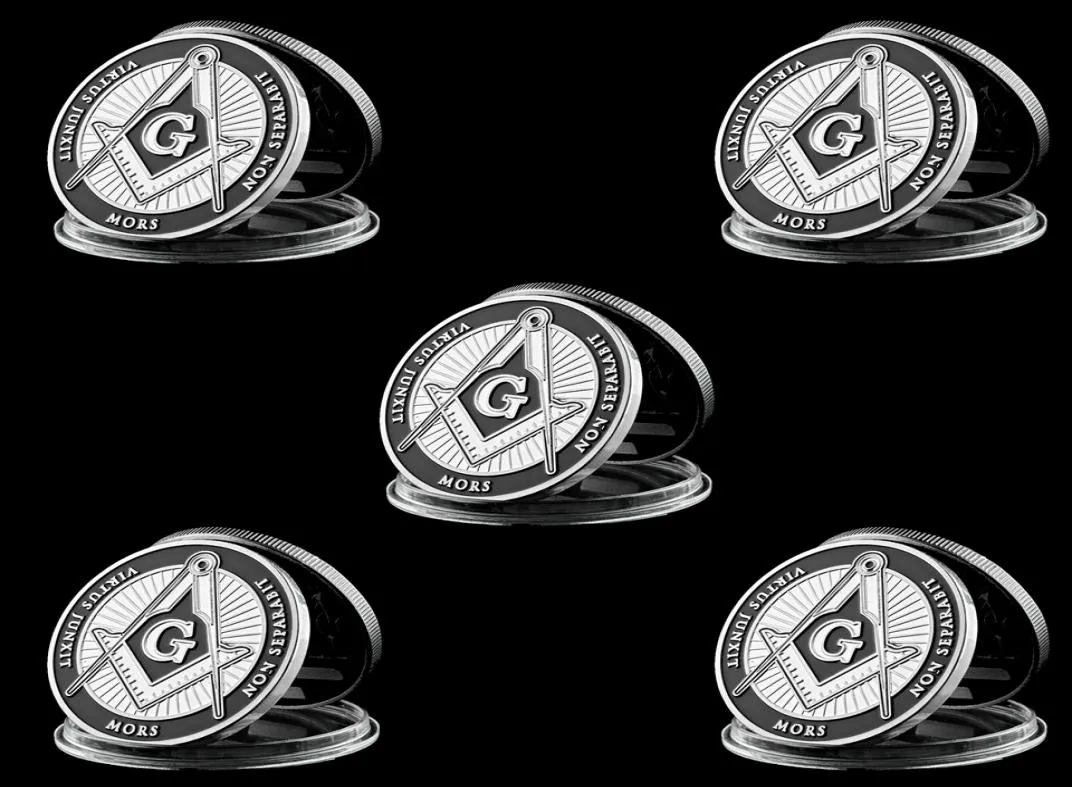 5st Collection Coin European Brotherhood Masons Masonic Craft Token 1 oz Silver Plated Challenge Badge9709912