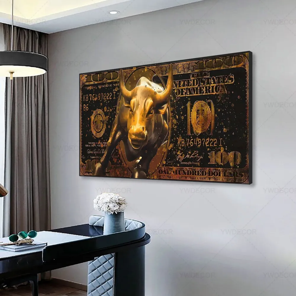 Golden Bull & Bear Bitcoin Art - Wall Street Investment Poster, Financial  Decor for Office & Home - Crypto Investor Gift from Dhgate Painting  Supplies - price 15.19