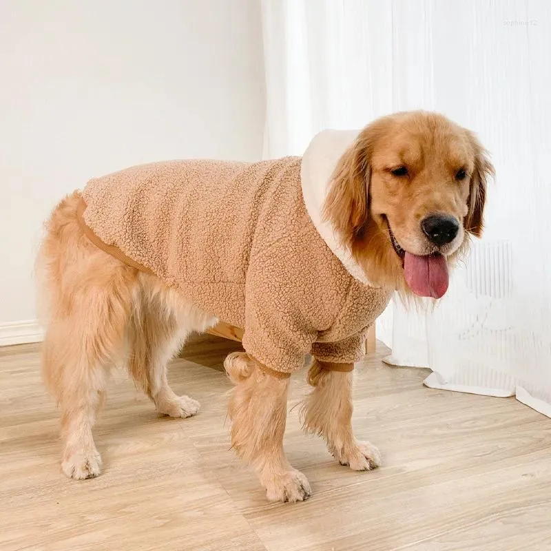 犬のアパレル冬のフーディーペットペット服ミディアムラージドッグポーラーフリースジャケットウォームコート