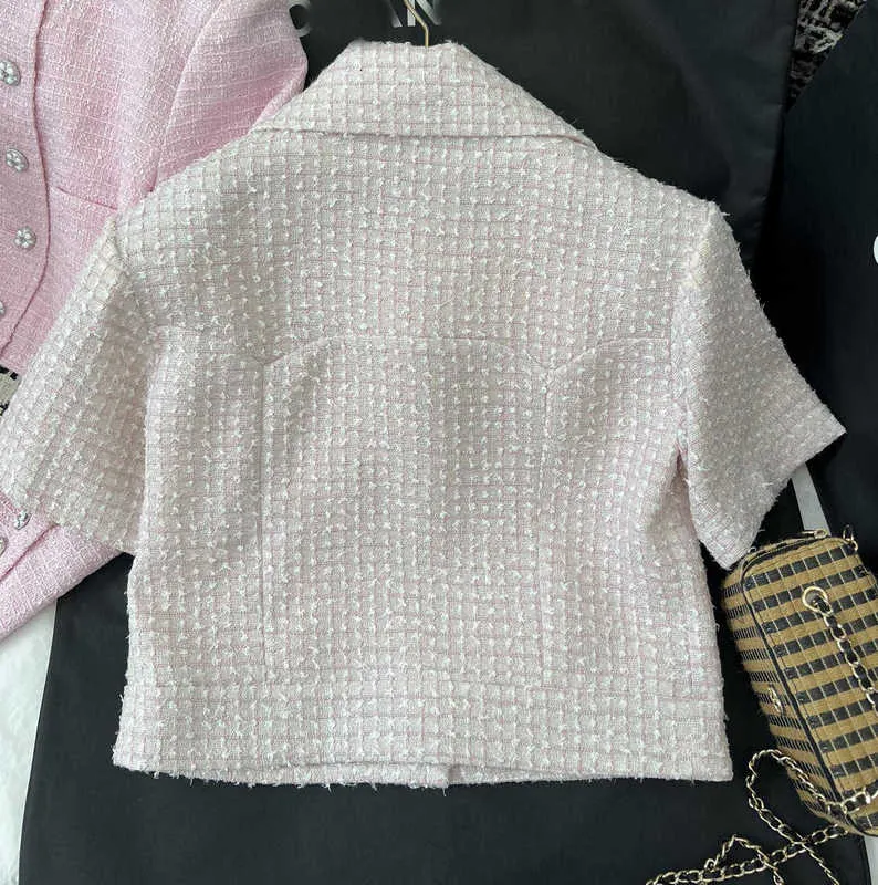 Женские куртки дизайнер Шэньчжэнь Нанюу Хуо ~ 24 весна/лето Новый продукт xioxiangfeng pink мягкий шерстяной шерстяной пальто для женщин Z5OK