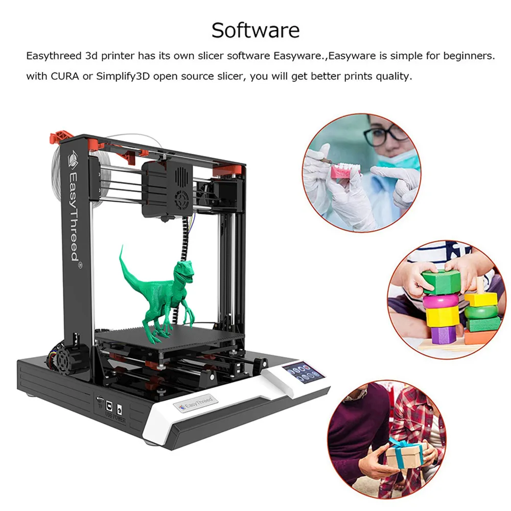 EasyThreed K8 plus FDM 3D Printer Desktop Machine 5.9 × 5.9 × 5.9