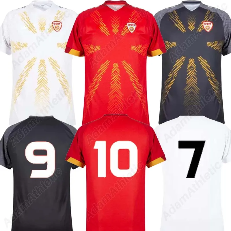 شمال مقدونيا جيرسي 2024 Elmas Bardhi Pandev North Madedonia Football Shirt 24 25 Kids Kit Alioski Ademi Miovski Ristovski Soccer Jersey