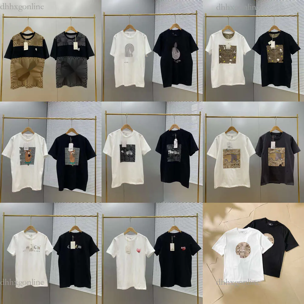 Designer T-shirt Luxur Mens T-shirt créatif Imprimé Imprimé de haute qualité Double Yarn Coton Pur Coton Cooded Coaches T-shirt pour hommes