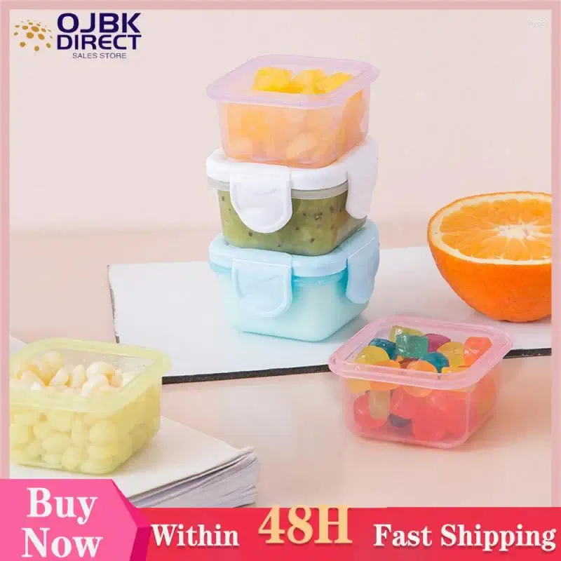 Lagerflaschen 1PC Mini Food-Grade Box Lunch Frisch 60 ml tragbare Babynahrung Gefrierschrank Container Square Fresh-Keeping