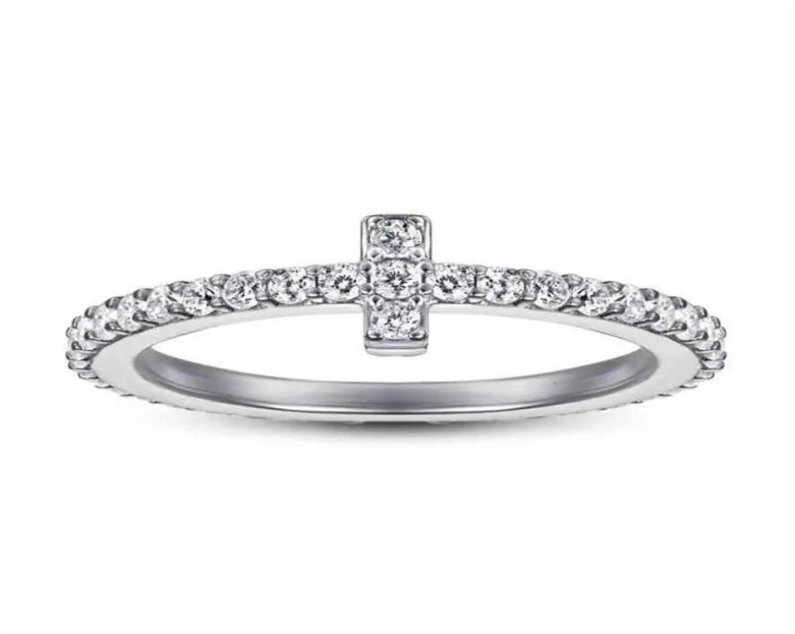 Smycken S925 Sterling Silver Tfamily Ring för kvinnor Japan och Sydkorea Enkelt thaped pekfinger full av 5293098