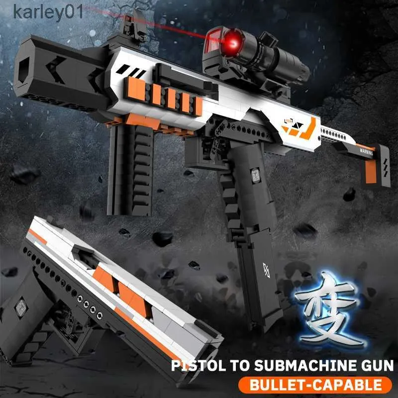 銃のおもちゃ996+PCSミリタリーシリーズサブマシン銃のビルディングブロックと少年おもちゃモデルYQ240413に使用されるミリタリーピストル