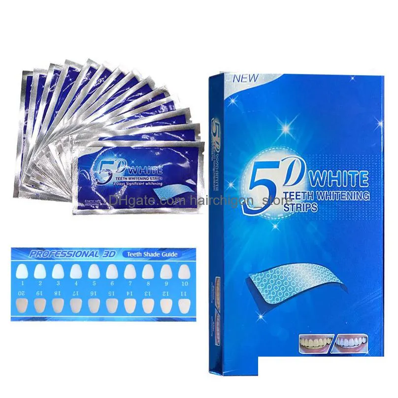 Teeth Whitening Strips 14 Pouches 28 Strip Oral For Stains Removal Drop Delivery Dhrwp