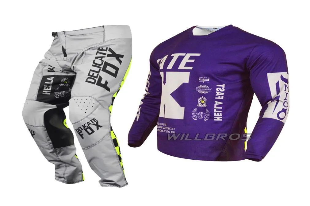 Delicate Fox 180 Illmatik Jersey Pants Mountain Bicycle Mens Gear Set Motocross Motorcykel Racing Suit2254558