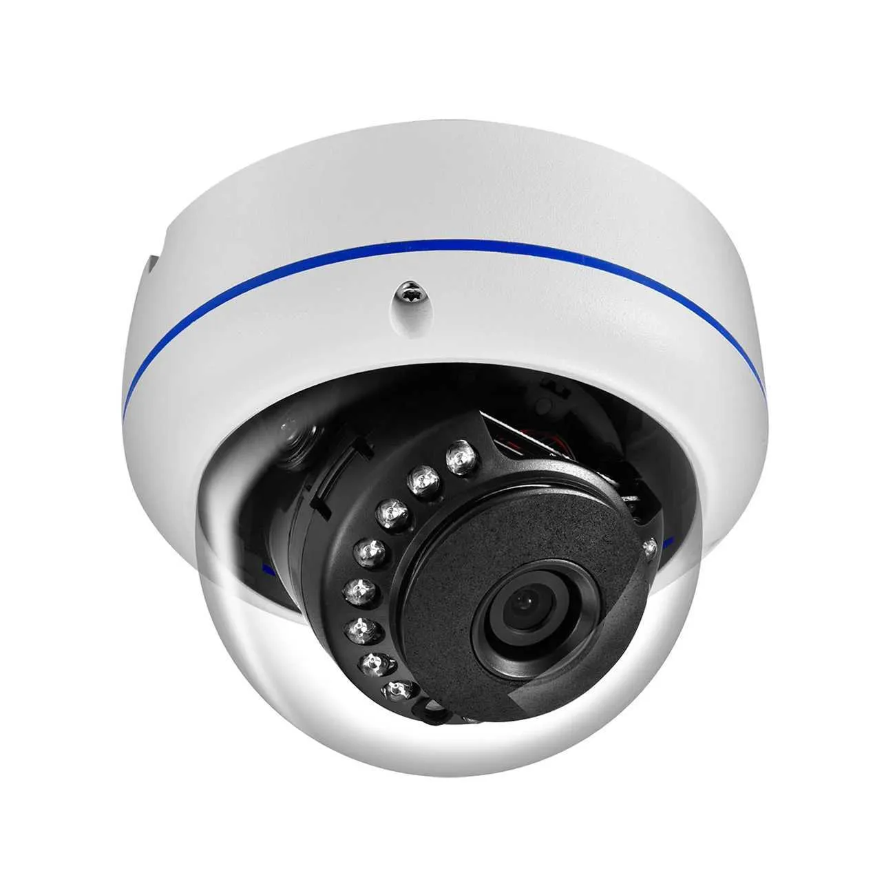 IP -kameror Azishn 2,8 mm vidvinkel Poe Vandalproof H.265 5MP 4MP 3MP 2MP Audio IP Camera Waterproof Dome P2P 15IR för CCTV Surveillance Kit 24413