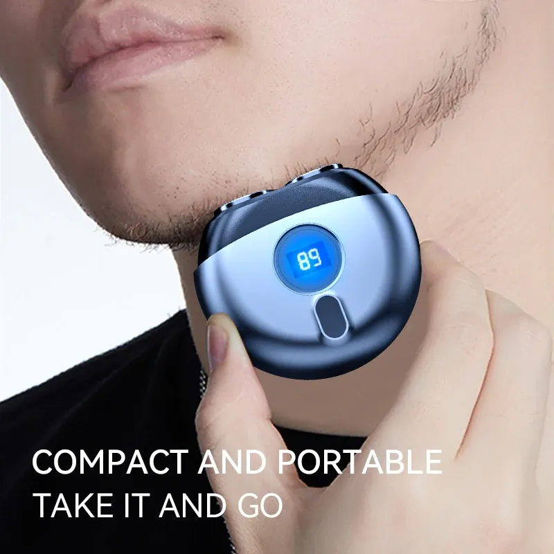 Shavers New Mini Electric Shaver Longlasting Battery Life Portable Car Razor Travel Car Car Shaver