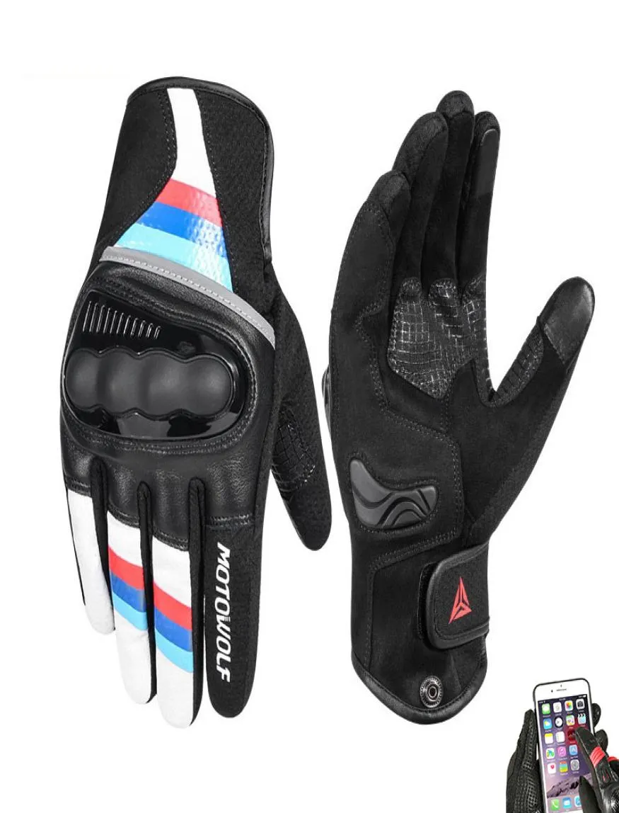 Motorfiets Ademende lederen handschoenen Touchscreen Racing Motorfiets Offroad BMW R1200GS F800GS R1250GS HONDA1196499