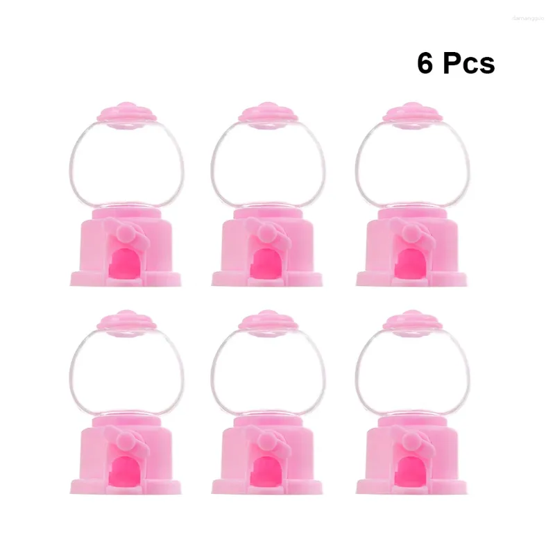 Bouteilles de rangement 6pcs machine Gumball 3 pouces Banque de bulles de bonbons pour enfants Favors () Bonbonniere