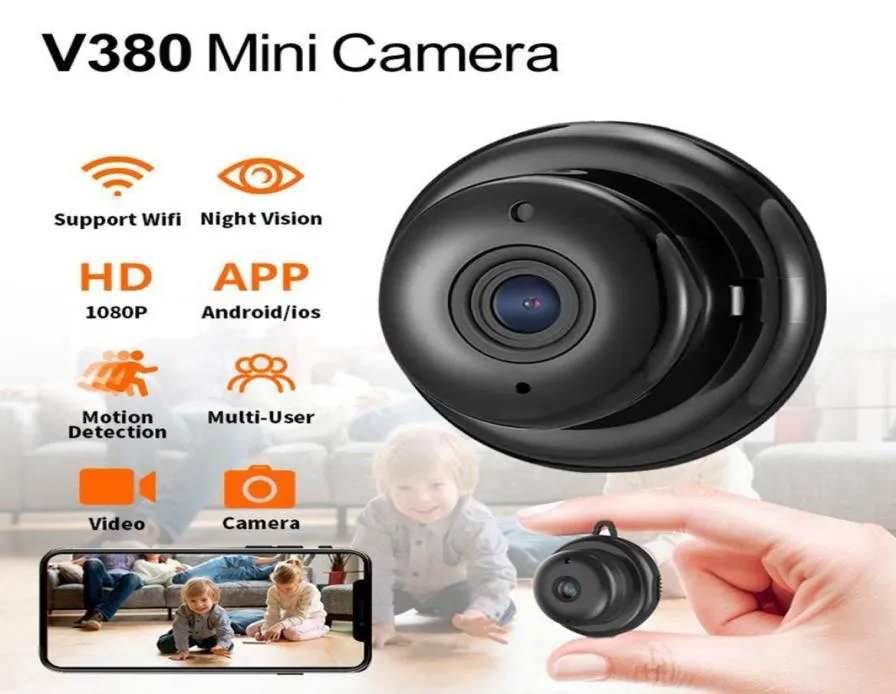 Mini hidden Cameras V380 WIFI Small Camcorders Infrared 1080P Wireless IP Night Vision CCTV Camcorder Motion Detect Home Security 7419342