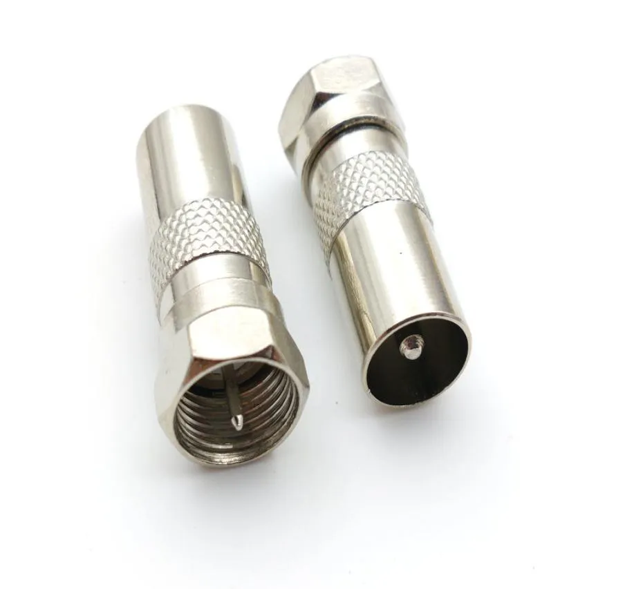 F Male Plug to Pal TV Male Câble coaxial Straight RF Adapter9786831