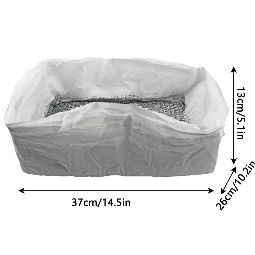 Drawstring Net Filter Drawstring Cat Litter Liners with Filter Net for Sifting, Thick Scratch ...
